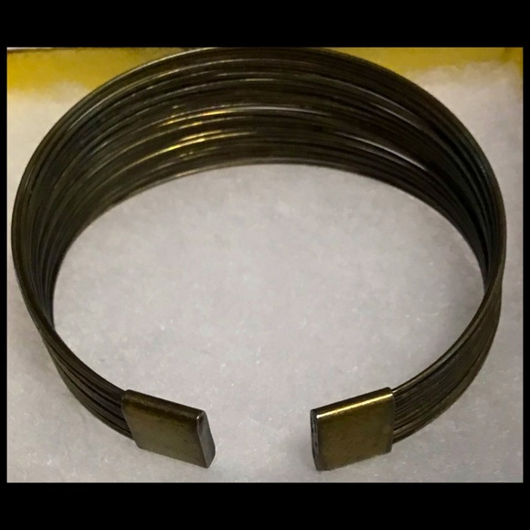 5” Adjustable Gold Wire Cuff Bracelet - Picture 6 of 7